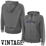 adidas Indiana State Sycamores Ladies Charcoal College Town Full Zip Vintage Hoody Sweatshirt