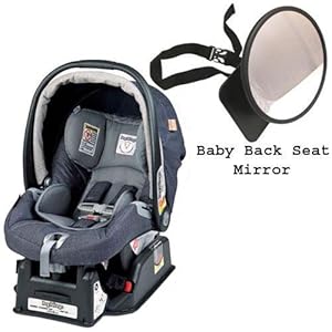 Peg Perego Primo Viaggio sip 30 30 Car Seat w Back Seat Mirror - Denim