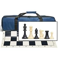 Wood Expressions Tournament Chess Set with Royal Blue Bag