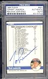 1984 Fleer Tommy LaSorda # 651 Auto PSA/DNA Certified