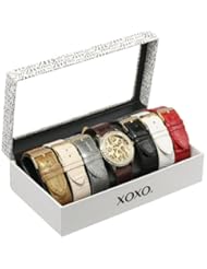 XOXO Womens XO9051 Seven Color Croco Interchangeable Strap Set Watch
