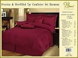 Harmony 7-piece Comforter Set Cal King-Burgundy