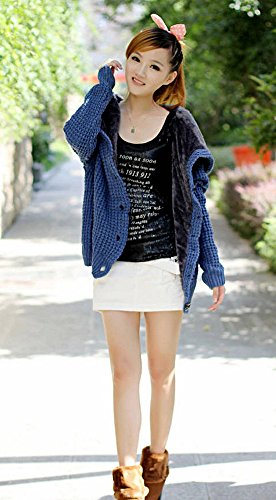 ニット パーカー セーター フード付き 毛糸 ボア 防寒 温かい コート ブルゾン ピーコート ダウン ダッフルコート エレガンス キュート カジュアル パーティ ２次会 レディース 秋物 冬物 可愛いスカーフ付き R254