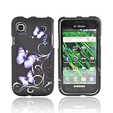 BUTTERFLIES BLACK Hard Plastic Case Cover For Samsung Galaxy S 4G