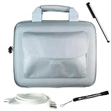 Premium anti-slip high quality Hard Nylon Cube Case with Pocket for Apple iPad 3G tablet / Wifi model 16GB, 32GB, 64GB. Apple iPad Accessories+ Includes a 4-inch eBigValue (TM) Determination Hand Strap + Premium Quality Metal Stylus Styli for Apple iPad + USB 2.0 Data Sync Cable for Apple Ipad