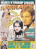 KERRANG MAGAZINE BACK ISSUE 530 THUNDER - NIRVANA - EDDIE VEDDER - PEARL JAM - ALICE IN CHAINS