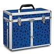 Top Performance Aluminum/PVC Pawprint Grooming Tool Case, Blue