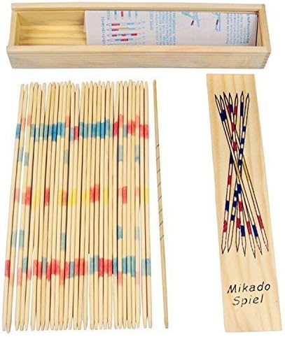 Igou Mikado Spiel Classic Game Wooden Pick Up Sticks Adult Children Intelligence Multiplayer Toy as Brithday Gift Christmas Gift