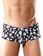 Fun Black Male Power Mini Short with Print for Men