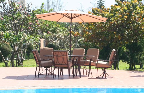 Hampton 14pc Outdoor Dining Patio Set - Desert Sage