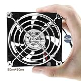 Yoosion USB扇風機 8cm * 8cm USBファン 静音 換気扇 PCコンピュータ クーラー ルーター冷却 2500RPM 大風力 Mac mini ノートパソコン 水槽 に最適