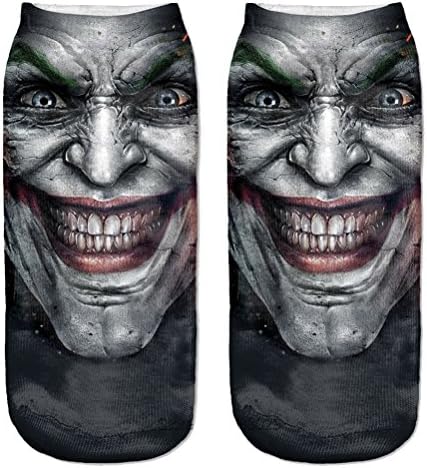 Joker Smile Polyester Contrast Color Skull Christmas Socks 3d Print