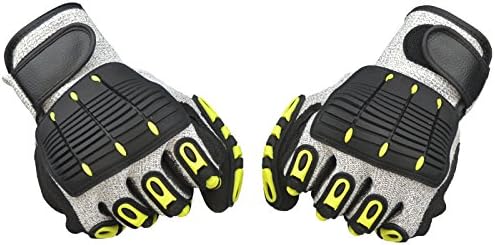 HTR Professional Mechanical Work Gloves Abrasion Resistant/skidproof/Grease proof/Anti-cut/Anti-collision Safety Gloves