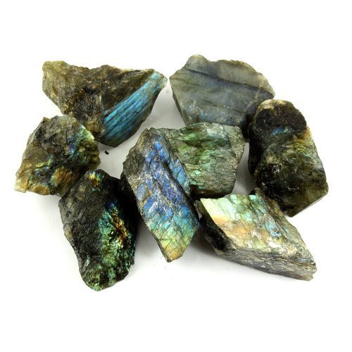 Crystal Allies Materials - 1lb Wholesale Rough Labradorite Stones from Madagascar - Large 1"+ Raw Natural Crystals for Cabbing, Cutting, Lapidary, Tumbling, and Polishing & Reiki Crystal Healing *Wholesale Lot*