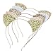 Lee Design Ears Headband Glitter Cat Ears Cat Ears Cute Cat Ears Glitter Hair Bands Cat Ears Headband Cat Ears Pack Sequin Cat Ears Headband for Daily Wearing and Party Decorations,One Size,Pack of 5