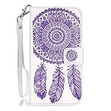 Zeebox Huawei Ascend Y625 ケース 二つ折り 手帳型ケース カード収納ホルダー＆ストラップ付き 横開き Huawei Ascend Y625 用 カバー 生涯補償付き (紫色)