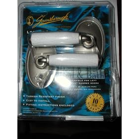 GAINSBOROUGH BED & BATH LOCKING LEVERSET LEVER SET BATHROOM DOOR KNOB REVERSIBLE FOR LEFT OR RIGHT HANDED DOORS TARNISH RESISTANT FINISH EASY TO INSTALL
