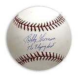 Bobby Thomson Autographed Baseball with The Flying Scot Inscription
