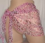 Stretch Mesh Pareo - Pink Dots