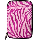 VG Durable Cube Carrying with Hot Pink Zebra Animal Print Fur Design for Kobo Vox 7 inch ebook e-reader / Tablet PC Computer