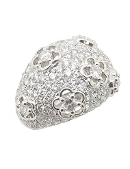 14k White Gold  3.85ctw Diamond Cocktail Ring 17056 Size 8