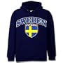 Sweden Sweatshirt, World Cup Soccer Pride Hoodie, Sverige Sweater, Medium, Navy