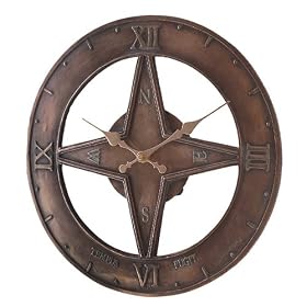 Hen-Feathers Baxter Sundial Clock - Copper by Kirch & Co