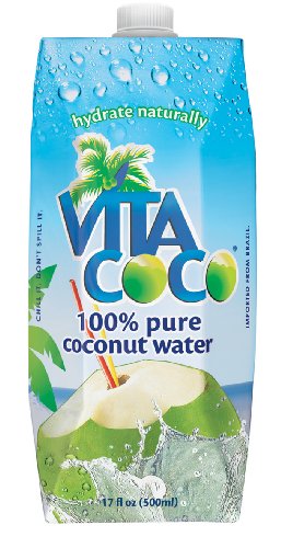 Vita Coco 100% Pure Coconut Water, 17-Ounce Boxes (Pack of 12)