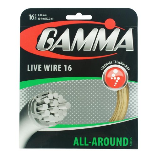 Gamma Live Wire 16G Tennis String, Natural
