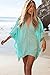 Qin.Orianna Womens Crochet Solid Oversized Beach Swimsuit Cover up Dresses