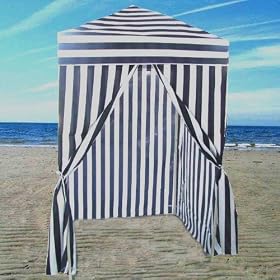 Striped Portable Changing Cabana Tent Patio Beach Pool