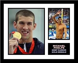 Michael Phelps 2008 USA Olympic Swimming Framed Photograph Milestone Most Gold Medals