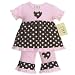 JoJo Designs 2 Piece Pink and Brown Dot Outfit, 18 to 24 Months