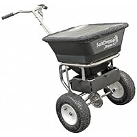 Buyers SaltDogg WB200B 1.5 Cubic Foot/100-Pound Capacity Poly Walk Behind Snow Broadcast Spreader With Stainless Steel Frame and 13-Inch Pneumatic Tires
