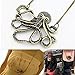 leegoal Vintage Steampunk Nautical Style Antiqued Bronze Octopus Necklace 28 inch Long Chain