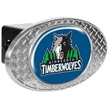 NBA Metal Diamond Plate Trailer Hitch Cover Team: Timberwolves