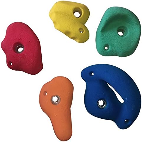 Fashion Outdoor,5pcs/set,high Strength,safety,environmental Climbing Holds,hand and Foot Holds Included,for Kids and Adults (Assorted2)