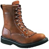 8 Wolverine� DuraShocks� Outside Heel Steel Toe EH Kiltie Lacer Boots Dark Brown by Wolverine