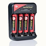 CTA Digital DC-AMC AAA NiMH Batteries (4-Pack, 1200mAh, 1.2V) with 4-Hour Charger (100/240v)