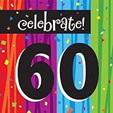Creative Converting Milestone Celebrations Luncheon Napkins, 16-Count, Celebrate 60