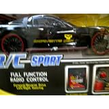 SPORT CAR: Black New Bright R C Full Function Radio Control C6.R CORVETTE 1:10 Scale. Car... by TBC TOYS