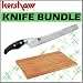 Shun Ken Onion Multi-Purpose 9-Inch Bread Knife with Bamboo Cutting Board Image
