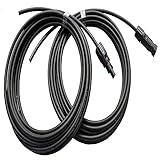 ソーラーケーブル5m(MC4型コネクター付延長線 片端加工5ｍ＊2本/組)　3.5sq-H-CV600用　(工場直売））