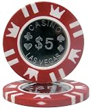 50 $5 Coin Inlay Clay Poker Chips