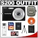 Nikon Coolpix S200 7.1 Megapixel Digital Camera with 3x Optical Zoom + 2GB SD Card + Spare EN-EL10 Battery + Case + Cameta Bonus Accessory Kit (Camera Refurbished by Nikon U.S.A.)