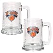 New York Knicks NBA 2pc 15oz Glass Tankard Set - Primary Logo