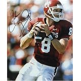 Nate Hybl Autographed Oklahoma Sooners (Maroon Jersey) 8x10 Photo