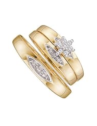 0.10CT DIAMOND CLUSTER TRIO SET