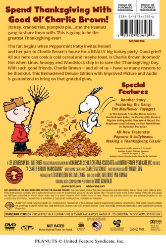 A Charlie Brown Thanksgiving (Remastered Deluxe Edition) under 7-9 Years in The Dvd and video tapes Store