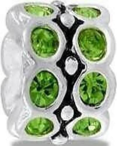 DaVinci August CZ Wheel Birthstone Bead